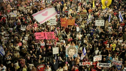 Protest in Tel Aviv für die Freilassung der Geiseln